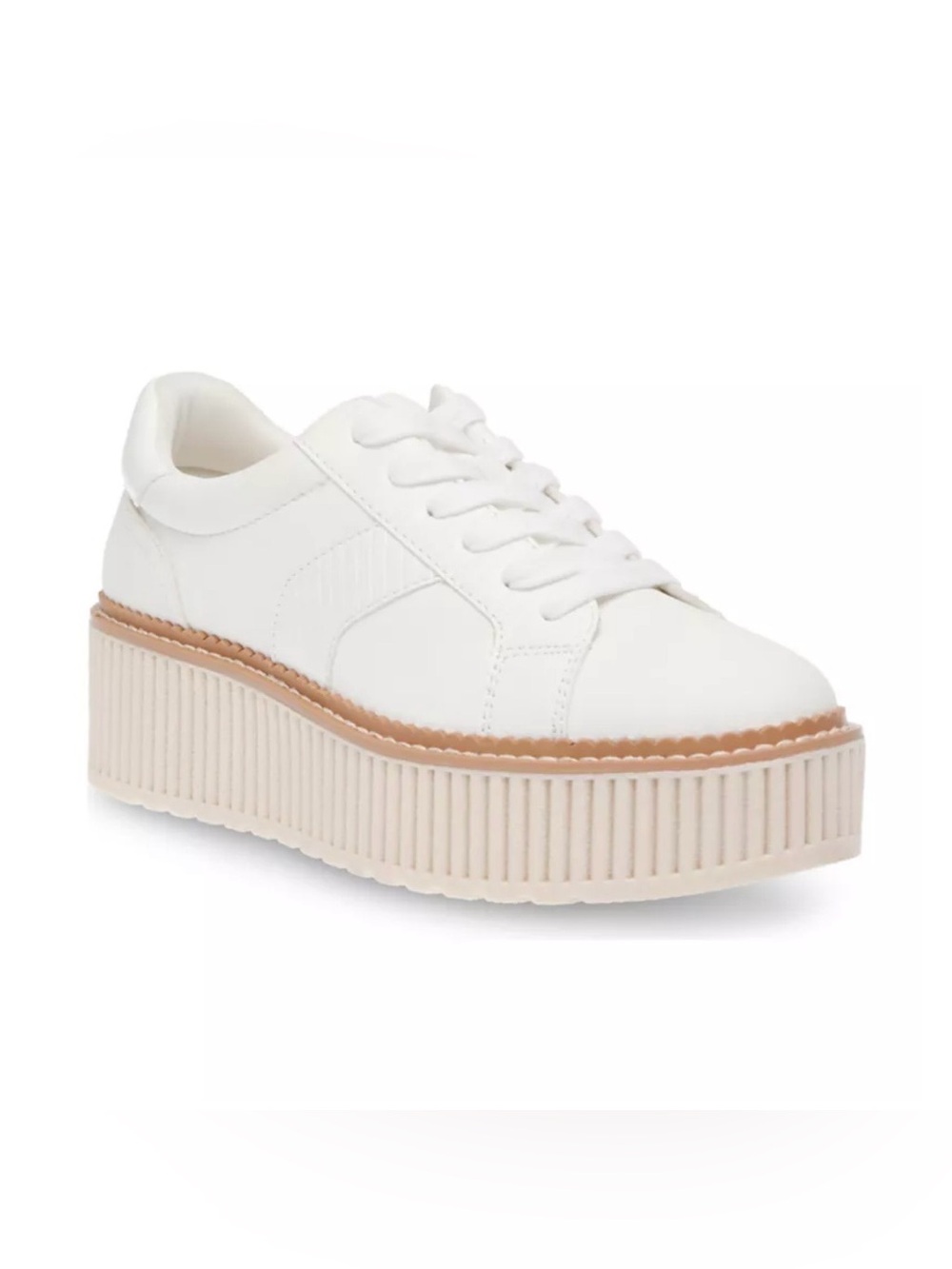 DV Dolce Vita Tiger Platform Lace-Up Sneakers White - Size 8 - Picture 4 of 12